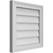 Ekena Millwork Vertical Surface Mount PVC Gable Vnt: Non-Functional, w/2"W x 1-1/2"H, Brickmould Frame, 18"W x 18"H GVPVE18X1802SN - alternate 3